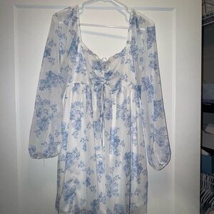 Blue floral dress